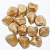 12 18mm Satin Camel & Clear Twisted Givre